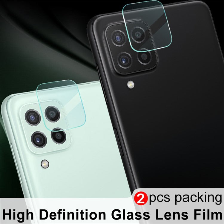 IMAK 2Pcs / Pack High Definition Lens Film for Samsung Galaxy A22 4G (EU Version) Scratch Resistant Tempered Glass Camera Lens Protector