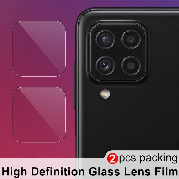 IMAK 2Pcs / Pack High Definition Lens Film for Samsung Galaxy A22 4G (EU Version) Scratch Resistant Tempered Glass Camera Lens Protector