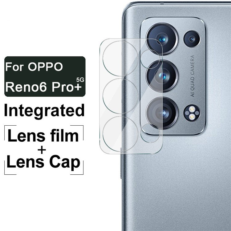 IMAK for Oppo Reno6 Pro+ 5G Tempered Glass HD Clear Anti-Scratch Back Camera Protector + Acrylic Lens Cap