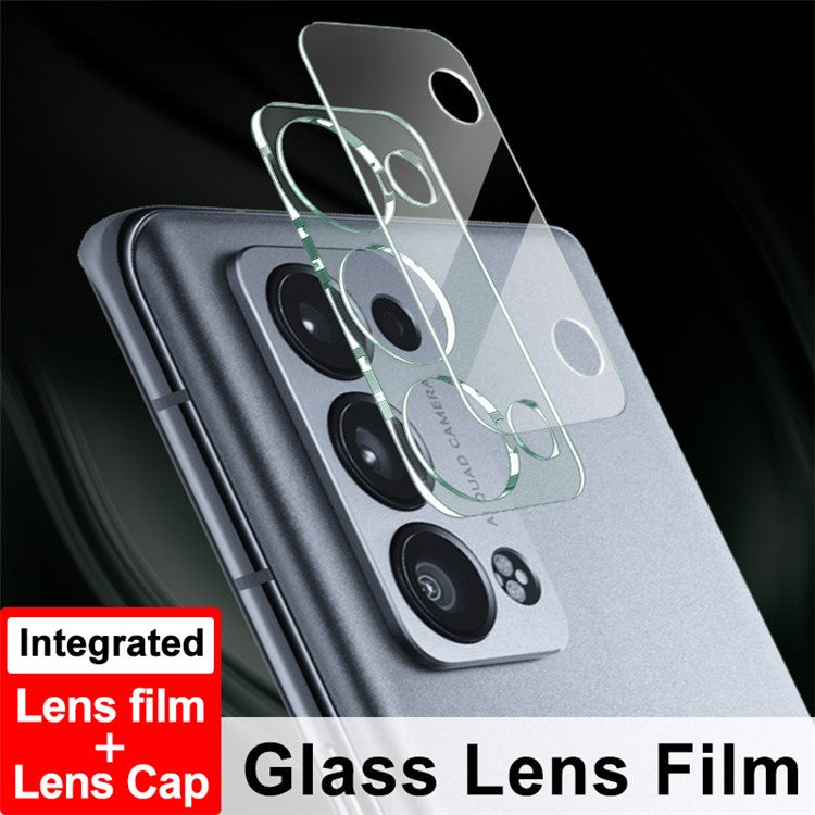 IMAK for Oppo Reno6 Pro+ 5G Tempered Glass HD Clear Anti-Scratch Back Camera Protector + Acrylic Lens Cap