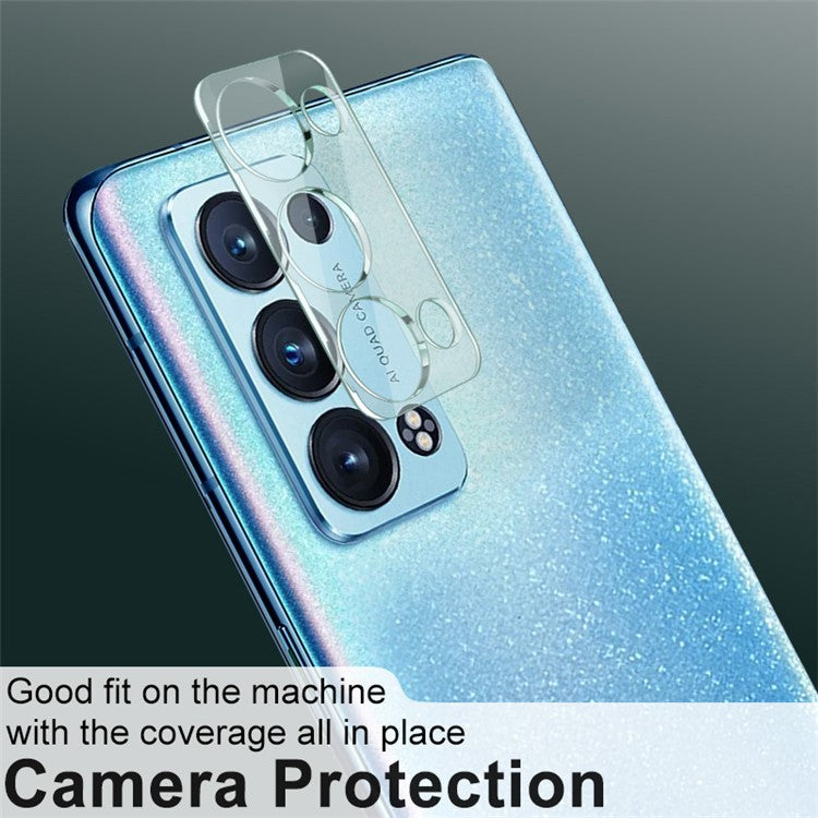 IMAK for Oppo Reno6 Pro+ 5G Tempered Glass HD Clear Anti-Scratch Back Camera Protector + Acrylic Lens Cap