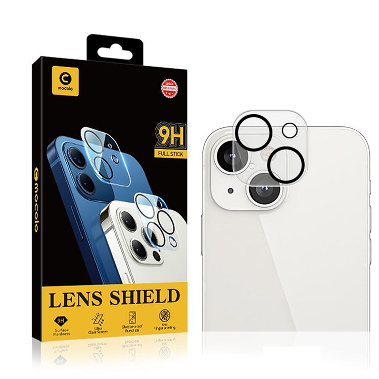 MOCOLO Camera Lens Film for iPhone 13 mini 5.4 inch, Silk Printing HD Explosion-proof Tempered Glass Camera Cover - Transparent