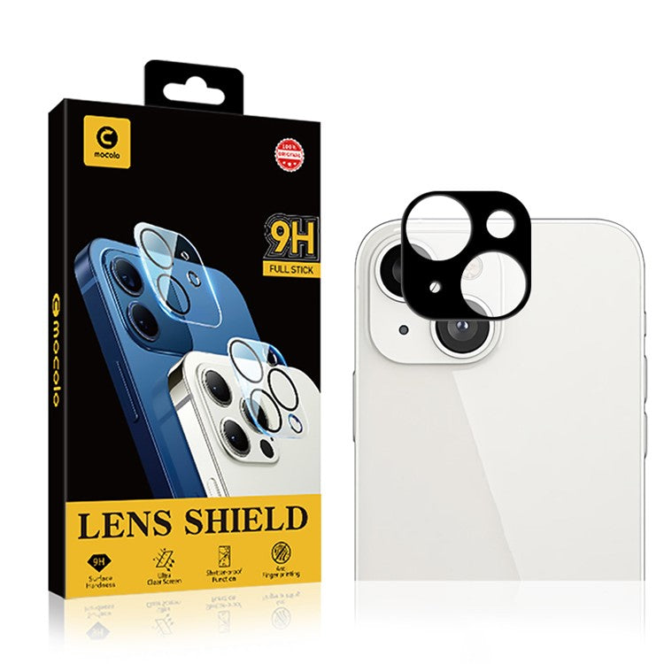 MOCOLO Silk Print Full Coverage Tempered Glass Camera Lens Film for iPhone 13 mini 5.4 inch - Black