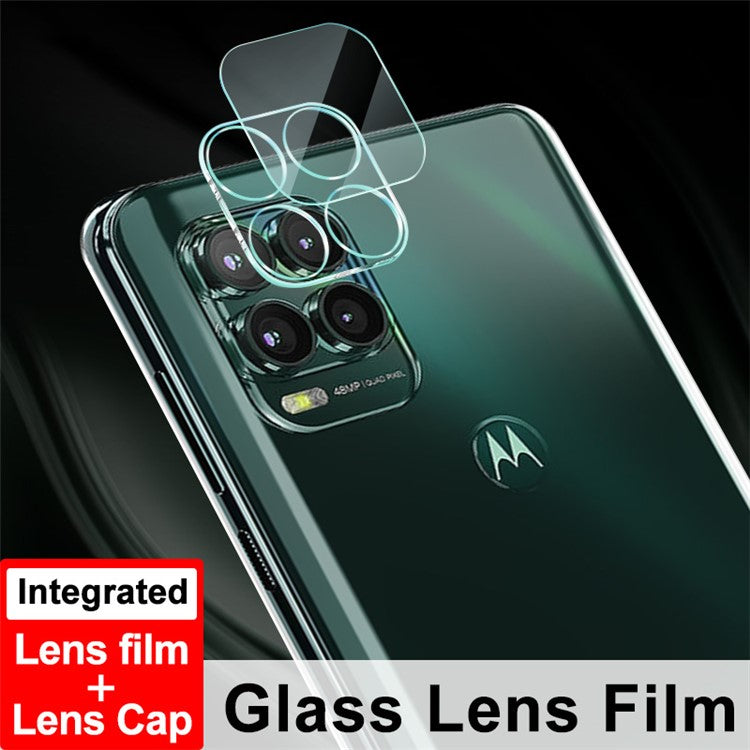 IMAK for Motorola Moto G Stylus 5G (2021) HD Clear Anti-Scratch Tempered Glass Back Camera Protector + Acrylic Lens Cap