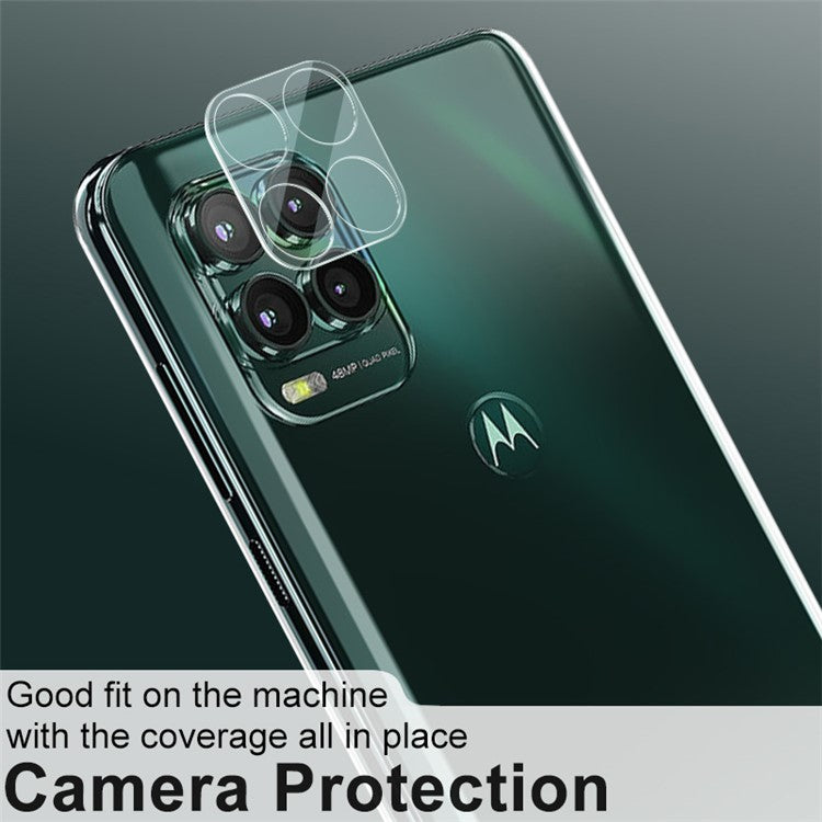 IMAK for Motorola Moto G Stylus 5G (2021) HD Clear Anti-Scratch Tempered Glass Back Camera Protector + Acrylic Lens Cap