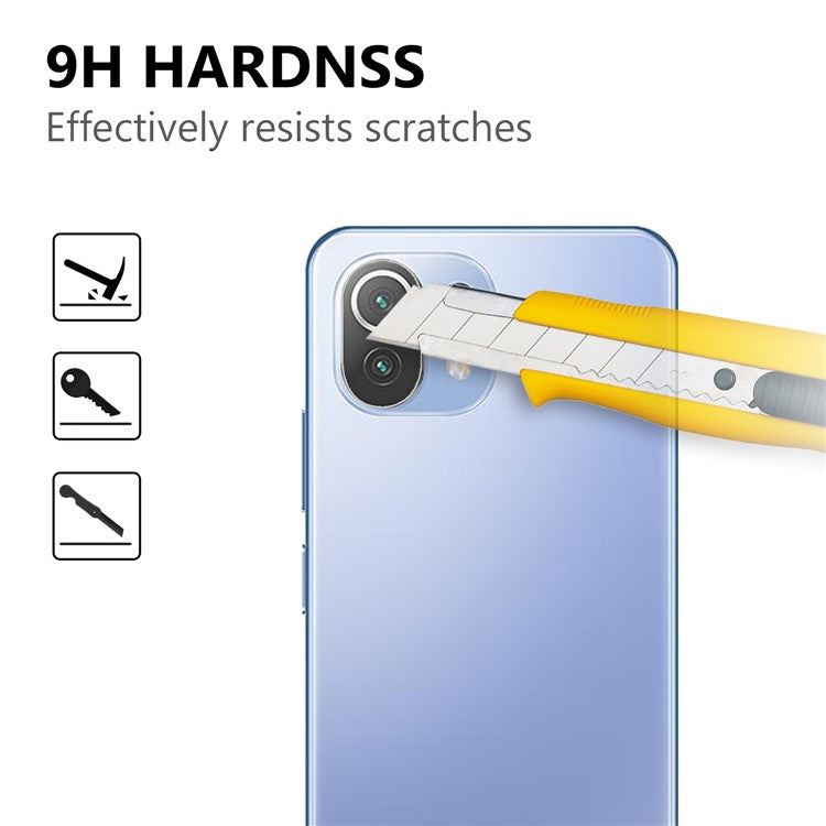 For Xiaomi Mi 11 Lite 4G / 5G /11 Lite 5G NE Anti-Explosion Tempered Glass Back 9H Hardness Camera Lens Protector