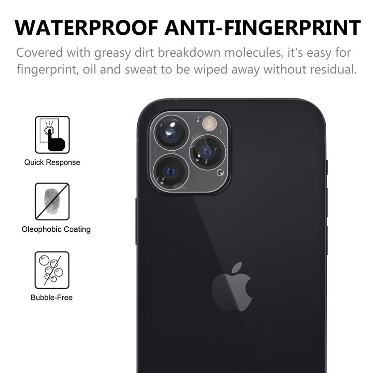 Ultra Clear Fingerprint-Proof Tempered Glass HD Camera Lens Films for iPhone 13 Pro Max 6.7 inch