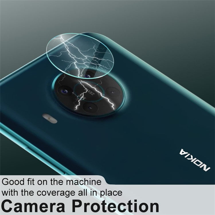 IMAK 2Pcs/Pack Ultra Clear Anti-Scratch Tempered Glass Camera Lens Protector Films for Nokia X10 / X20