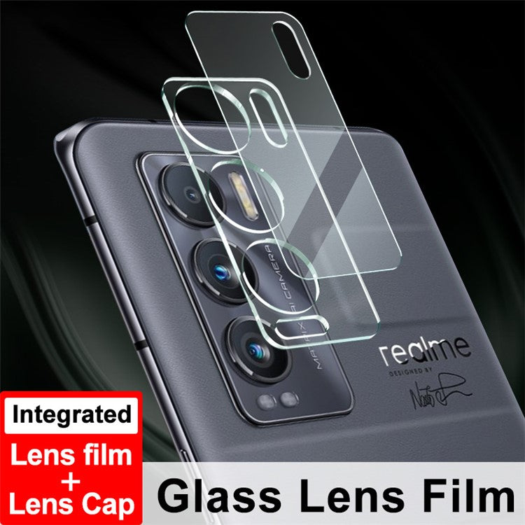 IMAK Wear-Resistant High Definition Tempered Glass Lens Film Covered with Ultra Clear Acrylic Lens Cap for Realme GT Explorer Master