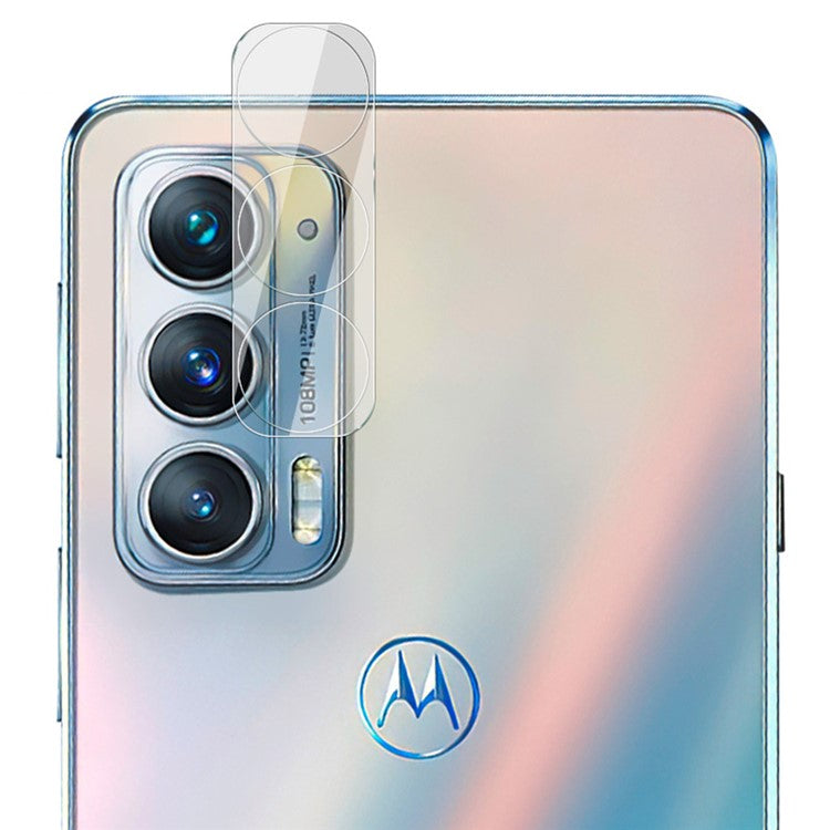 IMAK Wear-Resistant Tempered Glass Lens Film Covered with High Transparency Acrylic Lens Cap for Motorola Edge 20/Edge Lite Luxury Edition