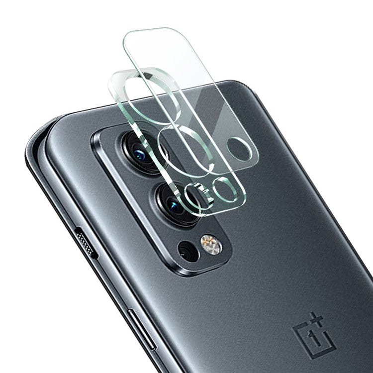 IMAK High Light Transmittance Full Coverage Tempered Glass Camera Lens Film with High Transparency Acrylic Lens Cap for OnePlus Nord 2 5G