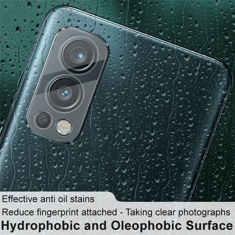 IMAK High Light Transmittance Full Coverage Tempered Glass Camera Lens Film with High Transparency Acrylic Lens Cap for OnePlus Nord 2 5G