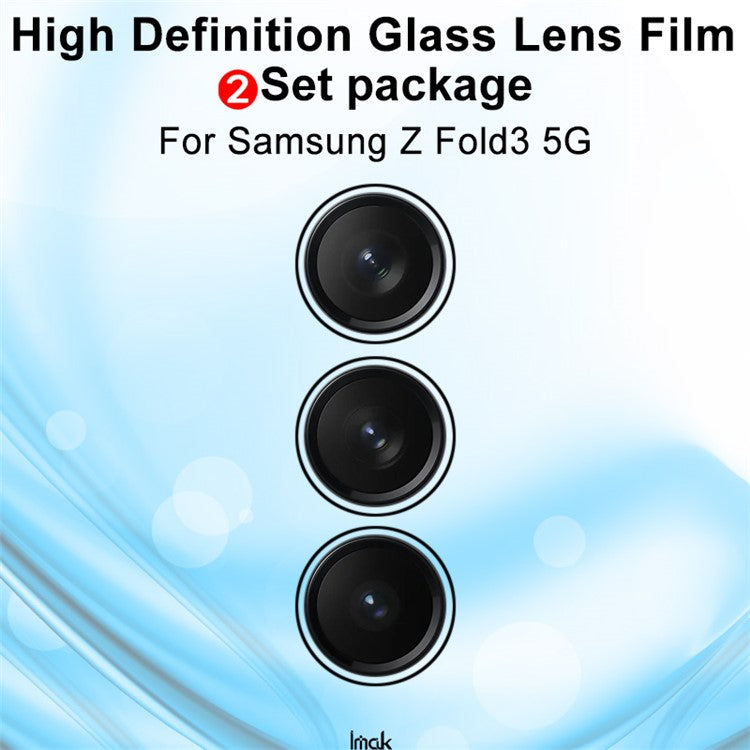 IMAK 2 Sets Full Coverage Ring Tempered Glass Camera Lens Protectors for Samsung Galaxy Z Fold3 5G