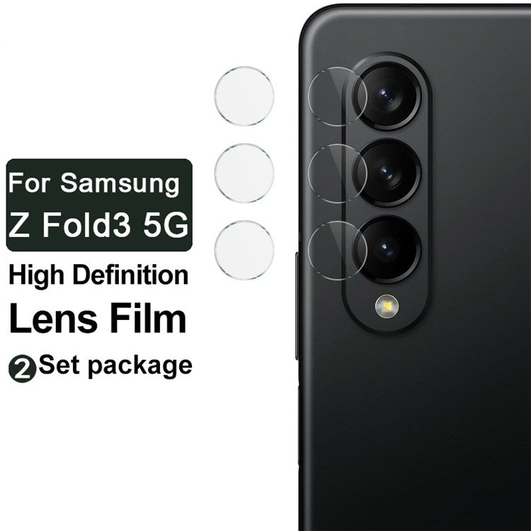 IMAK 2 Sets Full Coverage Ring Tempered Glass Camera Lens Protectors for Samsung Galaxy Z Fold3 5G