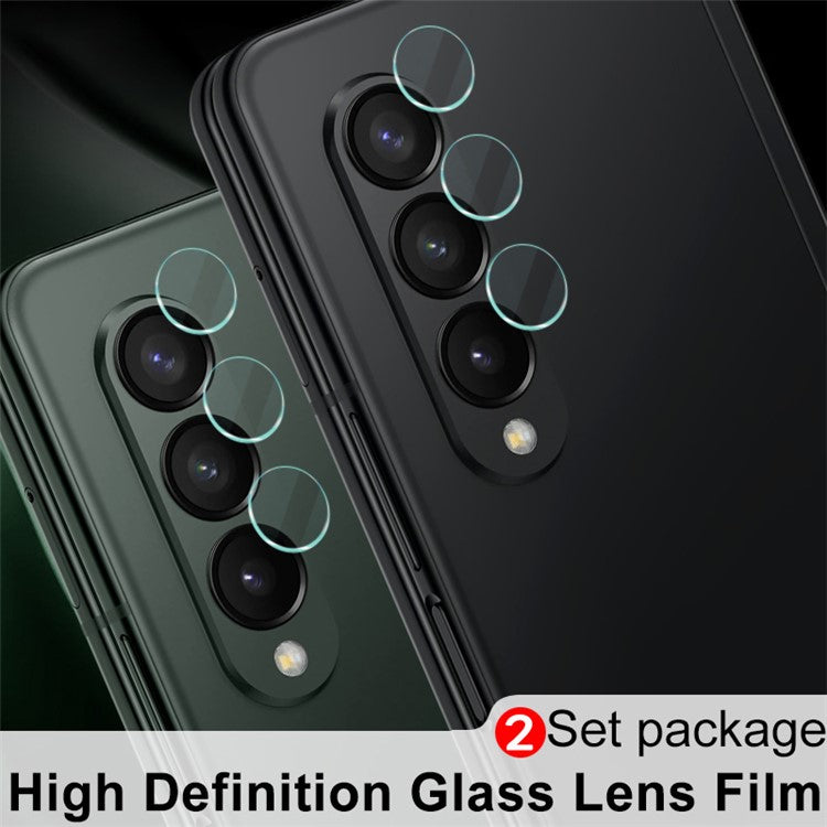 IMAK 2 Sets Full Coverage Ring Tempered Glass Camera Lens Protectors for Samsung Galaxy Z Fold3 5G