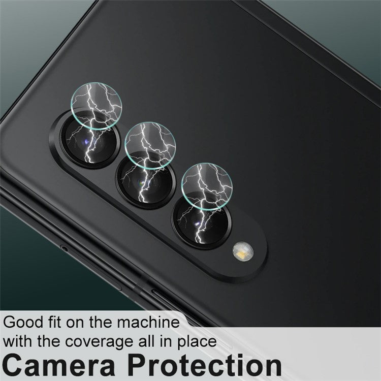 IMAK 2 Sets Full Coverage Ring Tempered Glass Camera Lens Protectors for Samsung Galaxy Z Fold3 5G