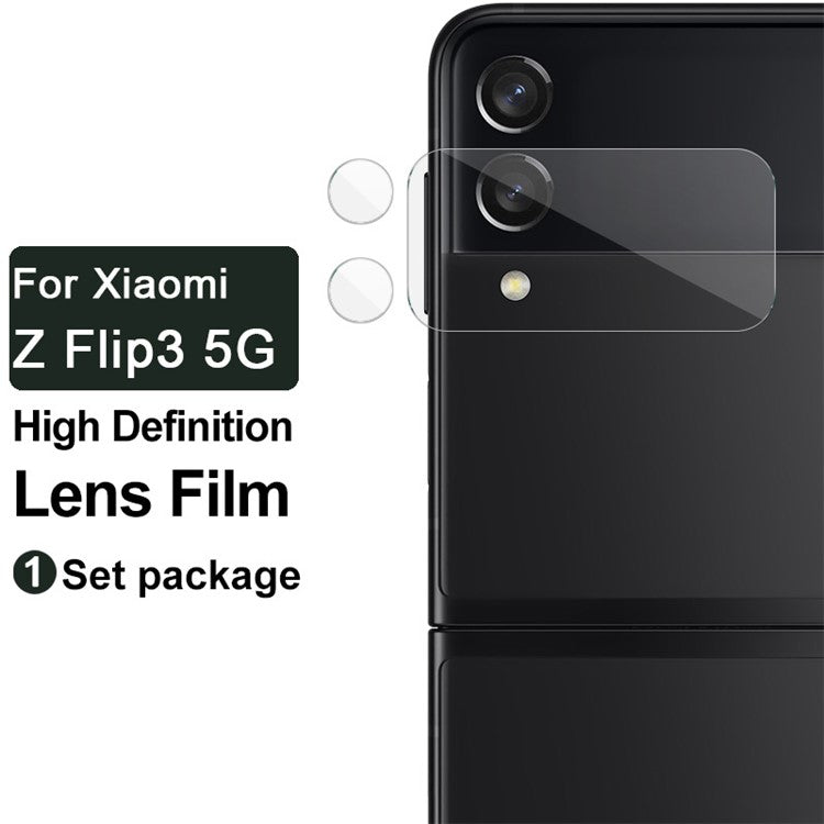 IMAK 1 Set Anti Scratch Ultra Clear Ring Tempered Glass Film Camera Lens Protector for Samsung Galaxy Z Flip3 5G