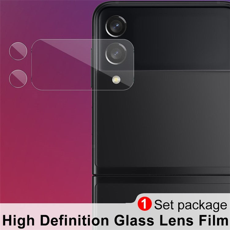 IMAK 1 Set Anti Scratch Ultra Clear Ring Tempered Glass Film Camera Lens Protector for Samsung Galaxy Z Flip3 5G