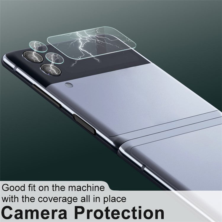 IMAK 1 Set Anti Scratch Ultra Clear Ring Tempered Glass Film Camera Lens Protector for Samsung Galaxy Z Flip3 5G