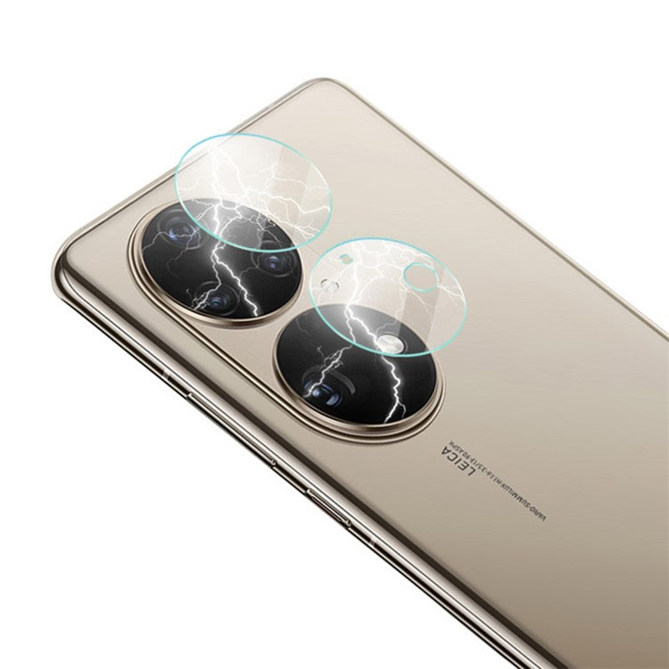 IMAK 1 Set Ultra Clear Round Ring Tempered Glass Rear Camera Lens Protector Film for Huawei P50 Pro