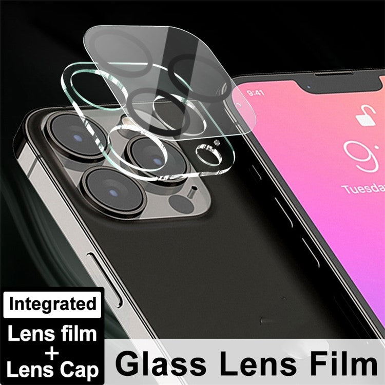 IMAK Tempered Glass Camera Lens Protective Film + Acrylic Lens Cap for iPhone 13 Pro / 13 Pro Max