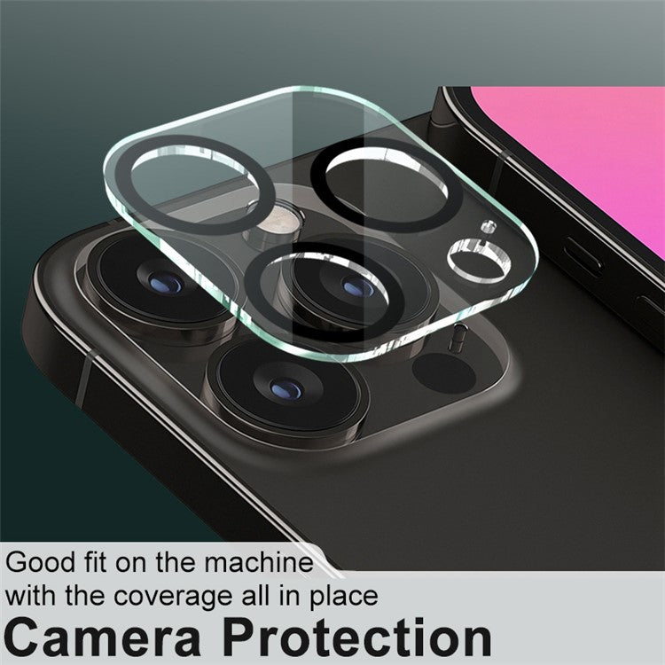 IMAK Tempered Glass Camera Lens Protective Film + Acrylic Lens Cap for iPhone 13 Pro / 13 Pro Max