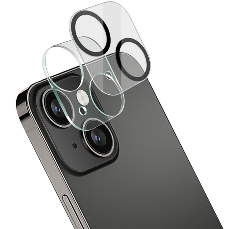 IMAK HD Clear Back Camera Lens Cover Tempered Glass Film + Acrylic Lens Cap for iPhone 13 / 13 mini