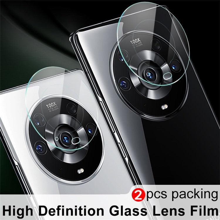 IMAK 2Pcs/Pack Ultra-Thin HD Clear Tempered Glass Camera Lens Protector Film for Honor Magic3 Pro