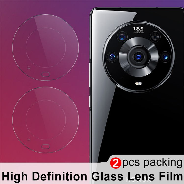 IMAK 2Pcs/Pack Ultra-Thin HD Clear Tempered Glass Camera Lens Protector Film for Honor Magic3 Pro