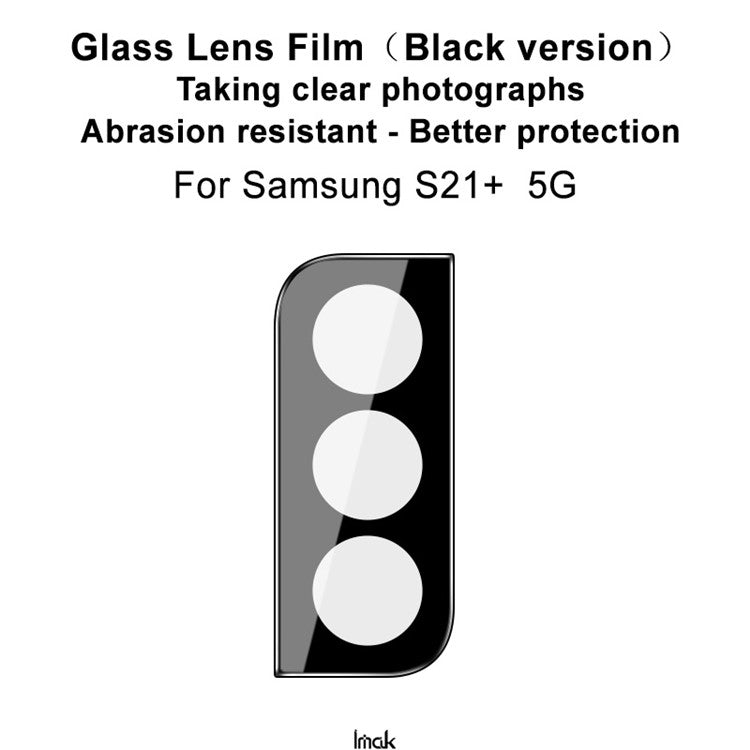 IMAK Anti-scratch Tempered Glass Camera Lens Protector Film (Black Version) for Samsung Galaxy S21+ 5G