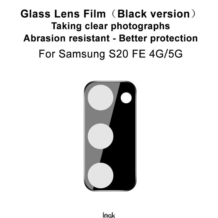 IMAK HD Clarity Bubble Free Tempered Glass Camera Lens Protector (Black Version) for Samsung Galaxy S20 Lite / S20 FE 4G / S20 FE 5G/S20 FE 2022