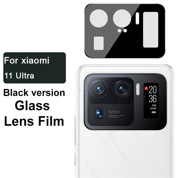 IMAK HD Precise Cutout Tempered Glass Camera Lens Protector (Black Version) for Xiaomi Mi 11 Ultra