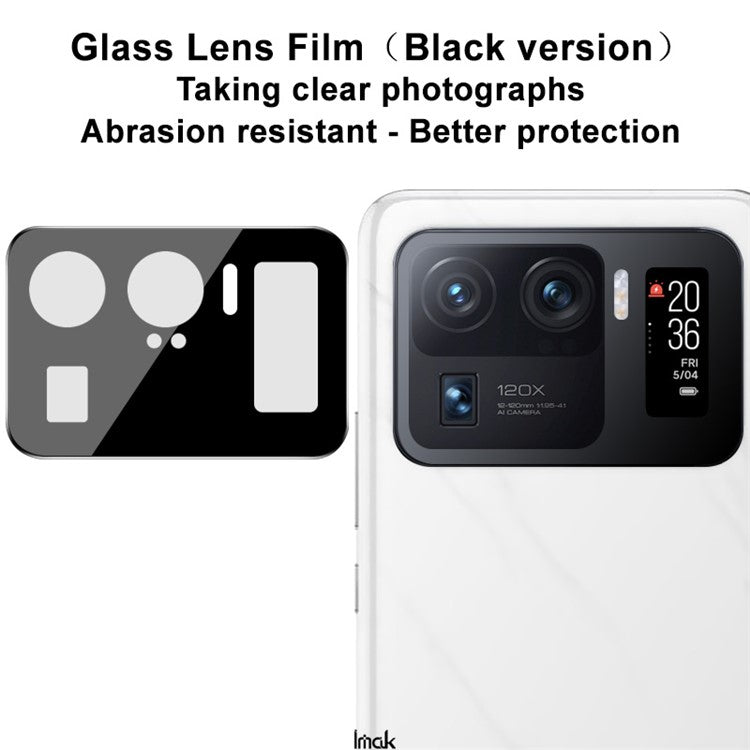 IMAK HD Precise Cutout Tempered Glass Camera Lens Protector (Black Version) for Xiaomi Mi 11 Ultra