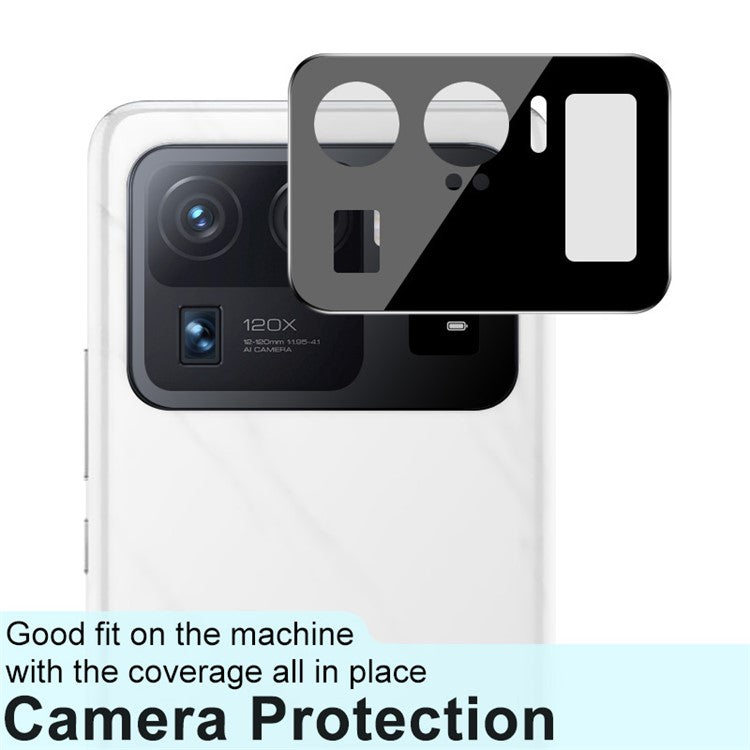 IMAK HD Precise Cutout Tempered Glass Camera Lens Protector (Black Version) for Xiaomi Mi 11 Ultra