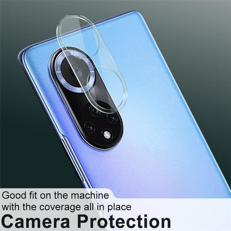 IMAK HD Clear Anti-Scratch Tempered Glass Camera Lens Protector + Acrylic Lens Cap for Huawei nova 9 / Honor 50