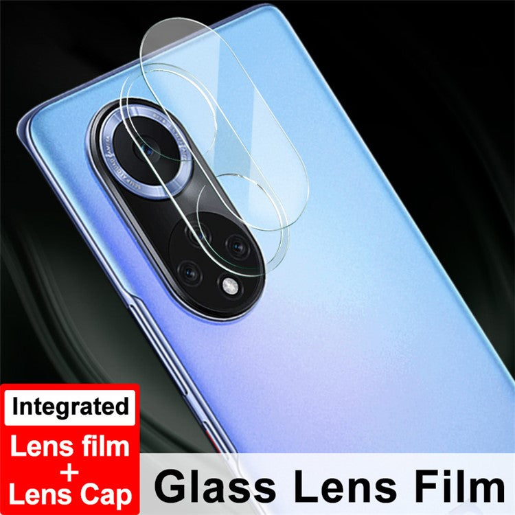 IMAK HD Clear Anti-Scratch Tempered Glass Camera Lens Protector + Acrylic Lens Cap for Huawei nova 9 / Honor 50