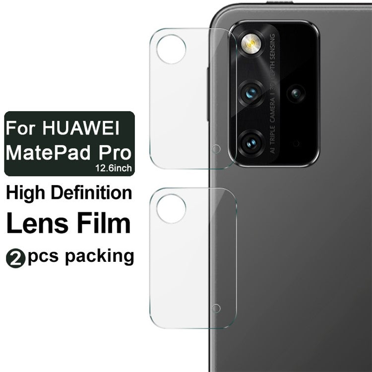 IMAK 2Pcs/Pack Wear-resistant AB Glue Ultra HD Tempered Glass Camera Lens Protector for Huawei MatePad Pro 12.6 (2021)