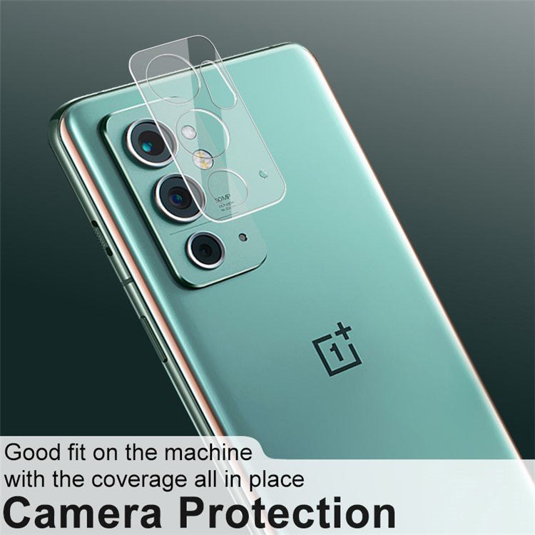 IMAK Wear-Resistant HD Clear Tempered Glass Camera Lens Protector + Acrylic Lens Cap for OnePlus 9RT 5G