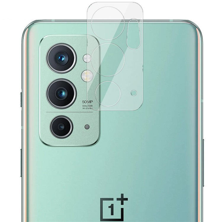 IMAK Wear-Resistant HD Clear Tempered Glass Camera Lens Protector + Acrylic Lens Cap for OnePlus 9RT 5G