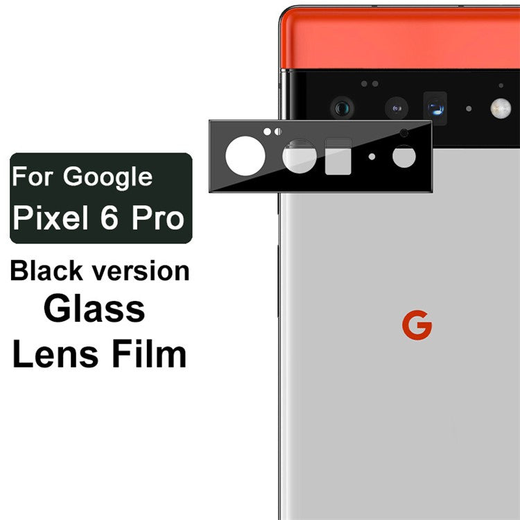 IMAK Scratch-Resistant HD Tempered Glass Film Camera Cover Lens Protector (Black Version) for Google Pixel 6 Pro