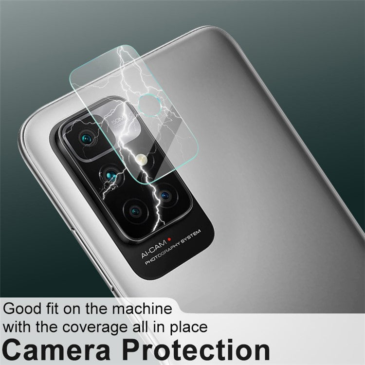 IMAK 2Pcs/Set HD Clear Full Edge to Edge Cover Tempered Glass Camera Lens Protector for Xiaomi Redmi 10 4G (Overseas Edition)