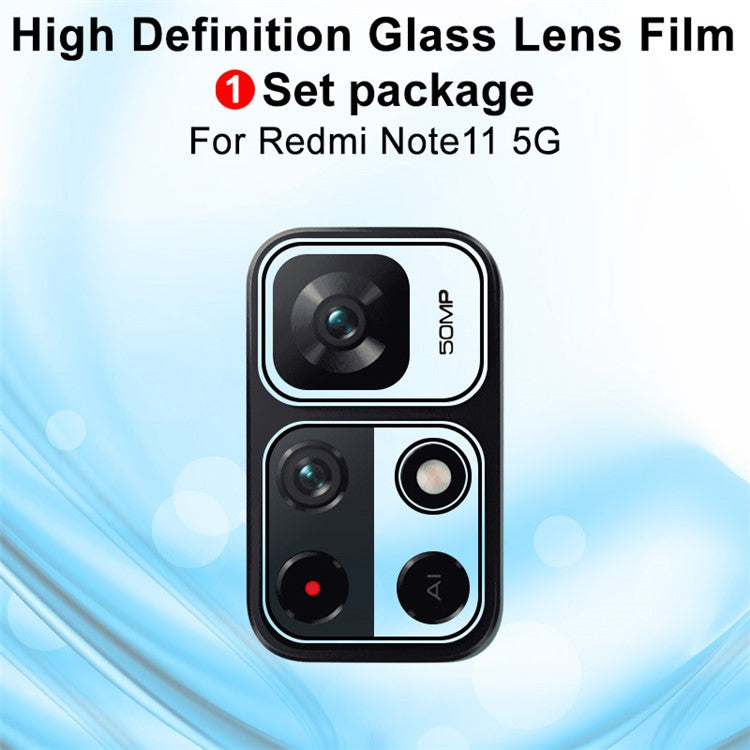 IMAK HD Clear Strong Hardness Tempered Glass Camera Lens Protector Film Set for Xiaomi Redmi Note 11 5G (China) (MediaTek)/Redmi Note 11T 5G/Redmi Note 11S 5G