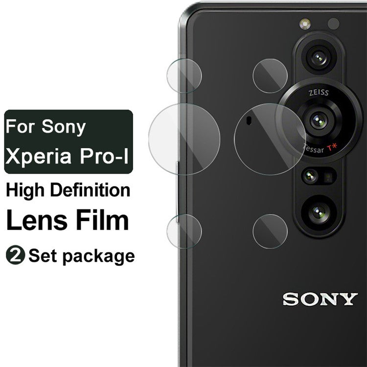 IMAK 2 Sets HD Clear Anti-Scratch Camera Tempered Glass Lens Film Protector for Sony Xperia Pro-I