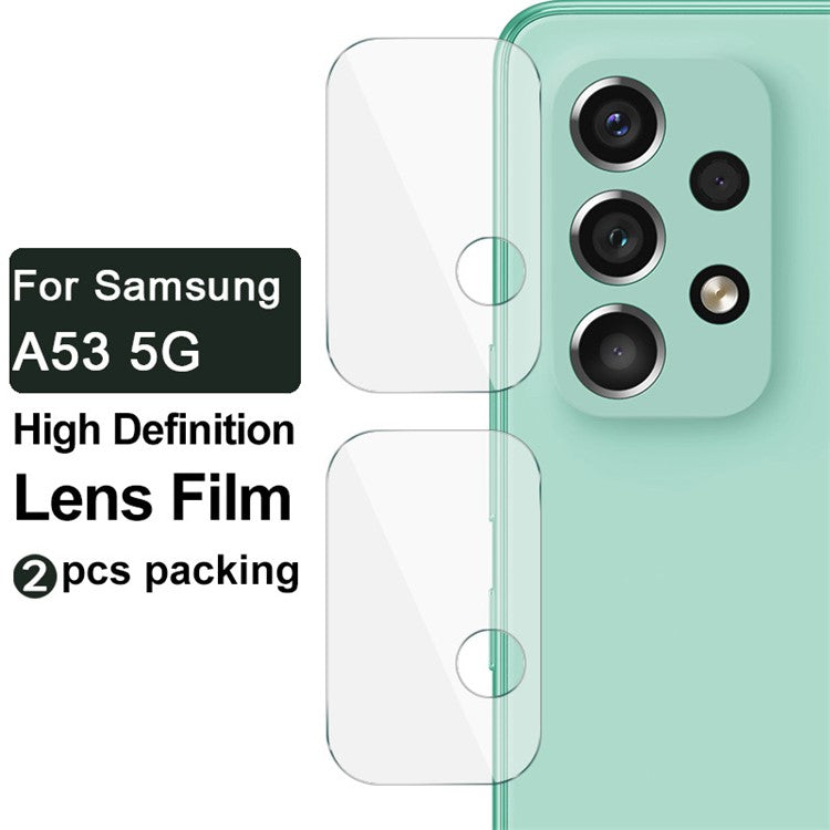 IMAK 2Pcs/Set Thin HD Clear Wear-resistant Camera Tempered Glass Lens Screen Protector for Samsung Galaxy A53 5G/A33 5G/A73 5G