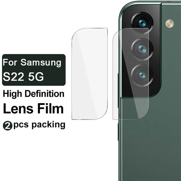 IMAK 2Pcs / Set Camera Lens Protector for Samsung Galaxy S22 5G / S22+ 5G, Ultra Clear Tempered Glass Anti-Scratch Protective Lens Film