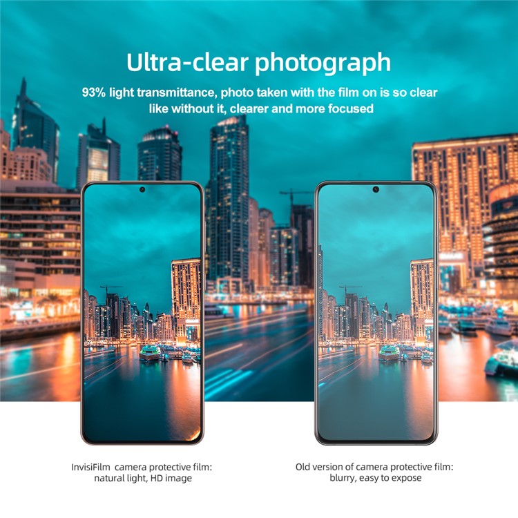 NILLKIN 2Pcs Ultra-clear Anti-explosion Anti-scratch AGC Glass Camera Lens Film for Samsung Galaxy S22+ 5G