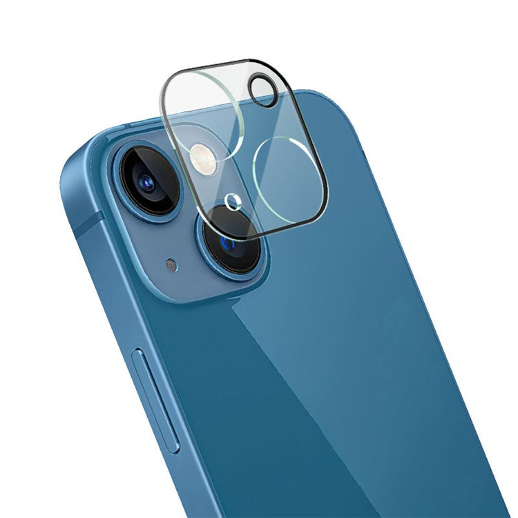 IMAK B Series Full Cover Scratch-resistant HD Clear Tempered Glass Camera Lens Film + Lens Cap for iPhone 13 6.1 inch/13 mini 5.4 inch