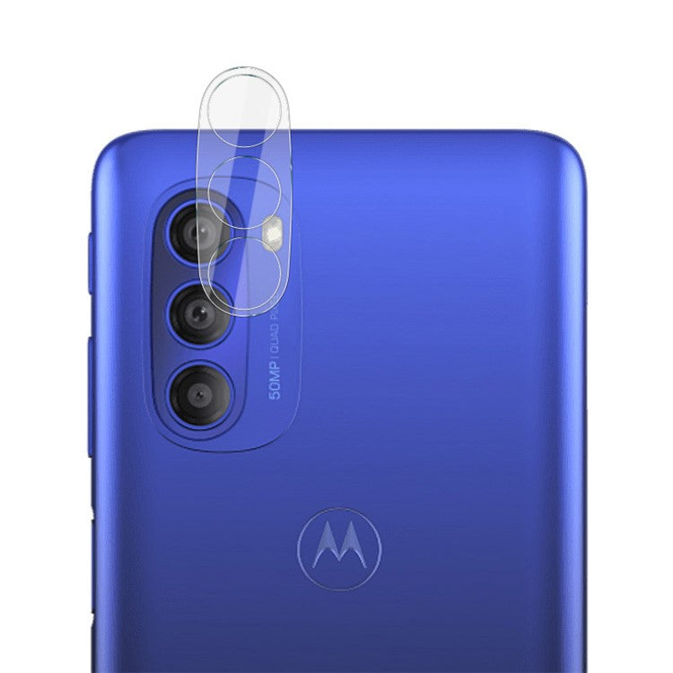 IMAK for Motorola Moto G51 5G Bubble Free Full Cover HD Clear Tempered Glass Camera Lens Film + Acrylic Lens Cap