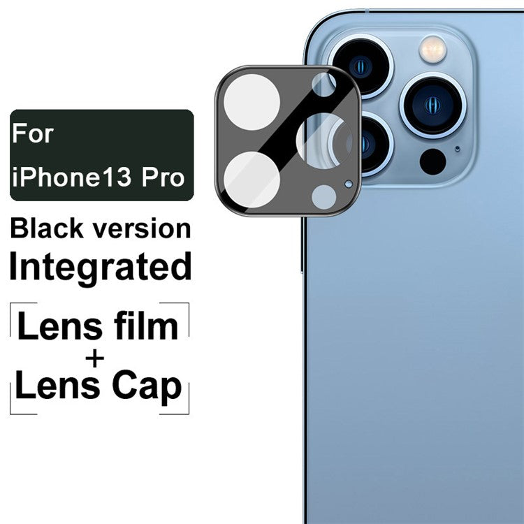 IMAK for iPhone 13 Pro 6.1 inch/13 Pro Max 6.7 inch Black Version High Definition Tempered Glass Lens Film + Acrylic Lens Cap Bubble-Free Automatically Absorption