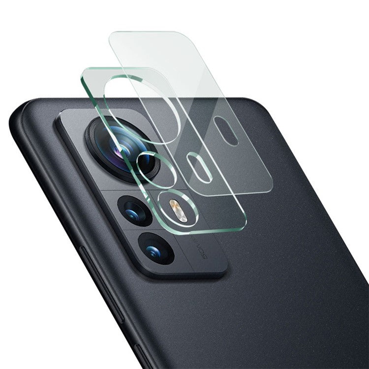 IMAK for Xiaomi 12 Pro 5G / 12S Pro 5G /12 Pro (Dimensity) 5G Precise Cutout High Definition Anti-stains Tempered Glass Camera Lens Film + Acrylic Lens Cap